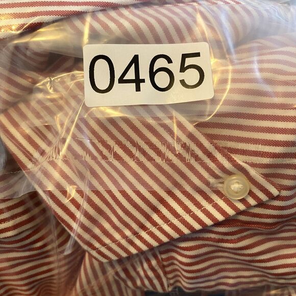 Ralph Lauren Dress Shirt Mens Large Striped Classic Fit Button Down Flesh Pony - Picture 10 of 10